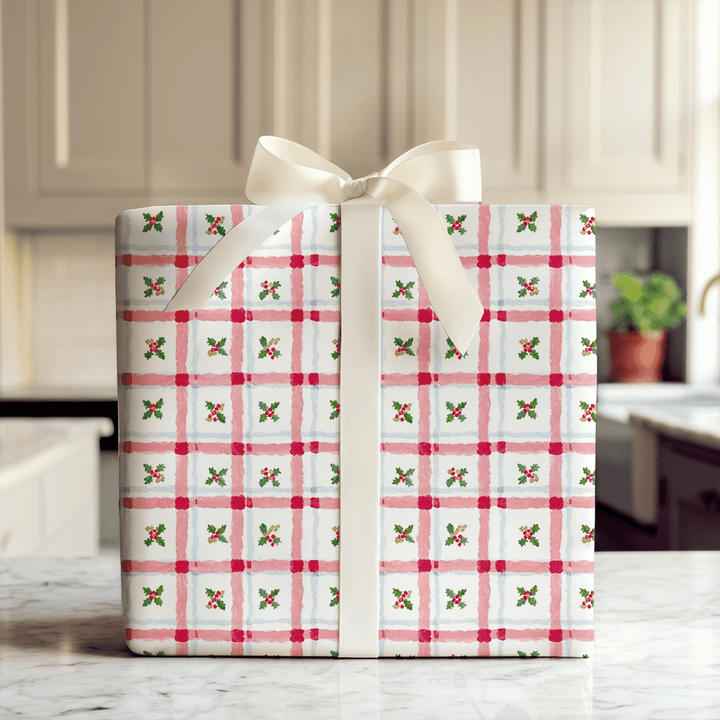 Holly Plaid - Wrapping Paper - Aspen & Arlo