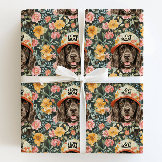 Mom's Favorite Boykin Spaniel - Wrapping Paper - Aspen & Arlo