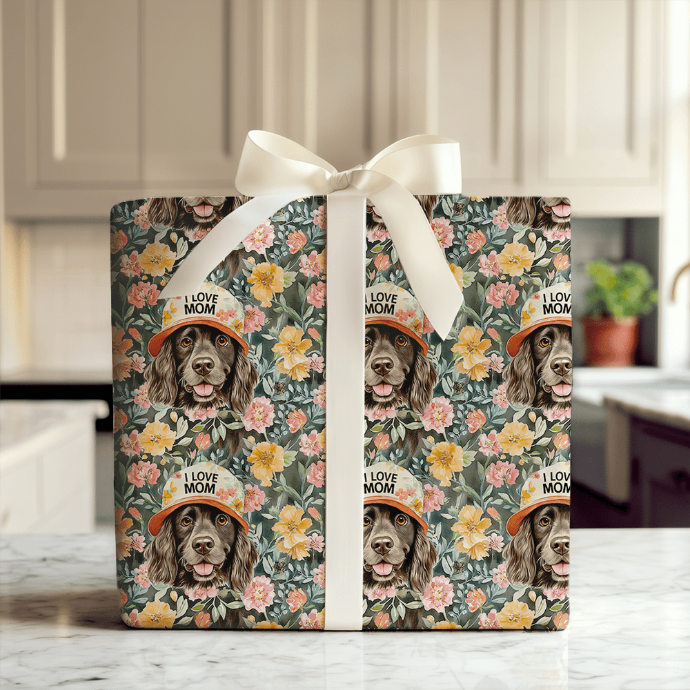 Mom's Favorite Boykin Spaniel - Wrapping Paper - Aspen & Arlo