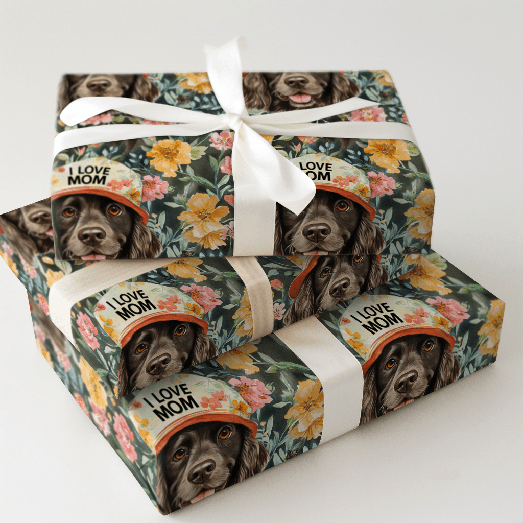 Mom's Favorite Boykin Spaniel - Wrapping Paper - Aspen & Arlo