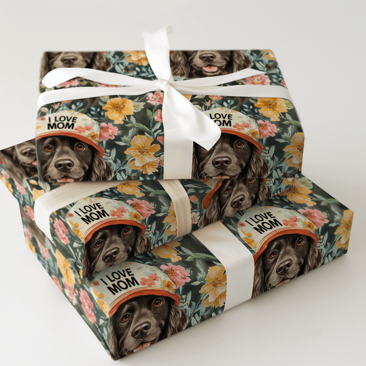 Mom's Favorite Boykin Spaniel - Wrapping Paper - Aspen & Arlo