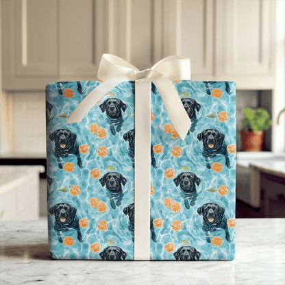Swimming with the Black Lab - Wrapping Paper - Aspen & Arlo