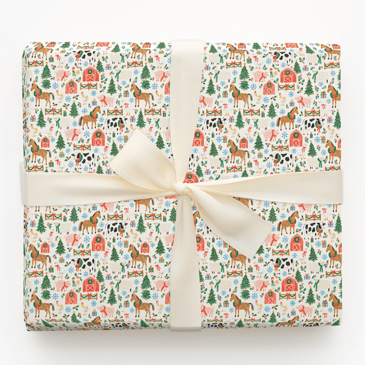 Merry Little Barnyard - Wrapping Paper - Aspen & Arlo