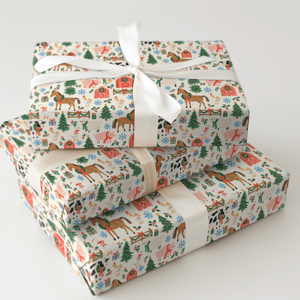 Merry Little Barnyard - Wrapping Paper - Aspen & Arlo