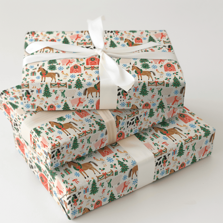 Merry Little Barnyard - Wrapping Paper - Aspen & Arlo
