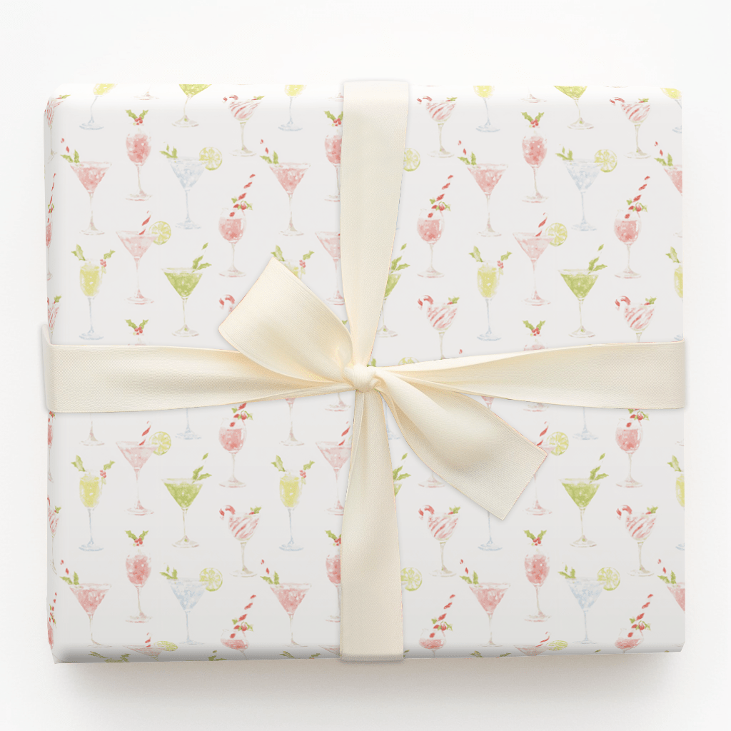 Candy Cane Martinis - Wrapping Paper - Aspen & Arlo