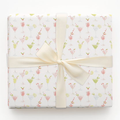 Candy Cane Martinis - Wrapping Paper - Aspen & Arlo