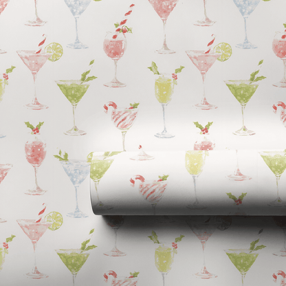 Candy Cane Martinis - Wrapping Paper - Aspen & Arlo