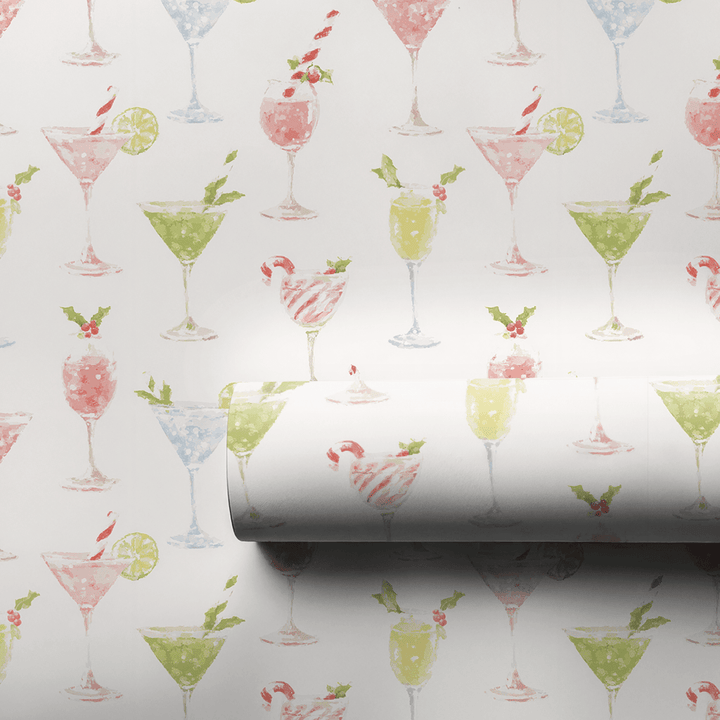 Candy Cane Martinis - Wrapping Paper - Aspen & Arlo