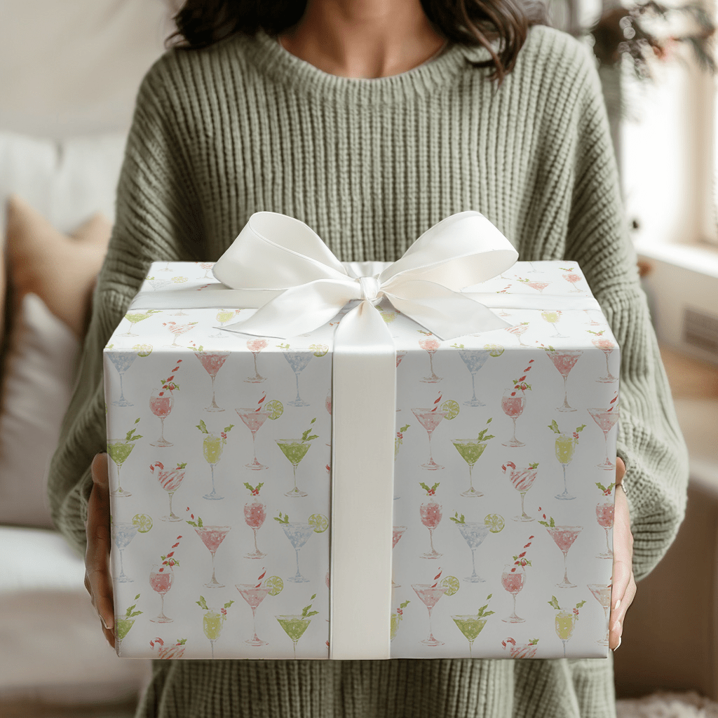Candy Cane Martinis - Wrapping Paper - Aspen & Arlo