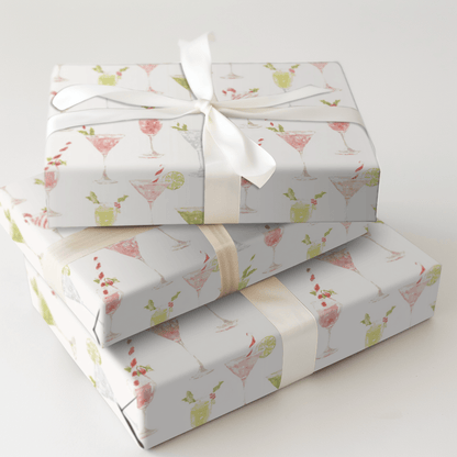 Candy Cane Martinis - Wrapping Paper - Aspen & Arlo