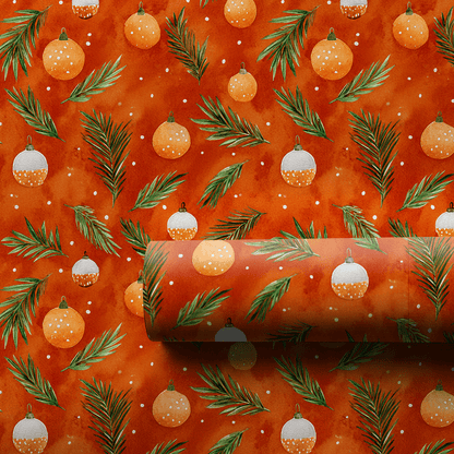 Tangerine Tinsel - Wrapping Paper - Aspen & Arlo