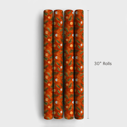 Tangerine Tinsel - Wrapping Paper - Aspen & Arlo