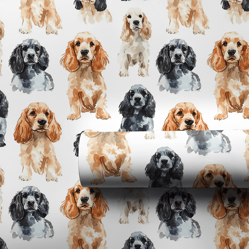Spaniel Stares - Wrapping Paper - Aspen & Arlo