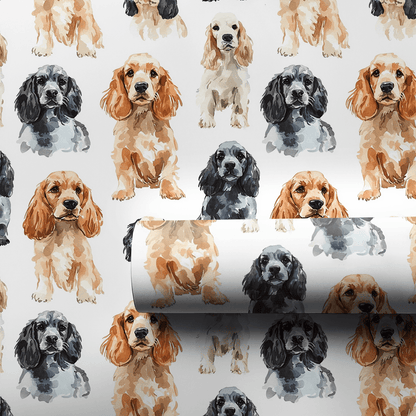 Spaniel Stares - Wrapping Paper - Aspen & Arlo