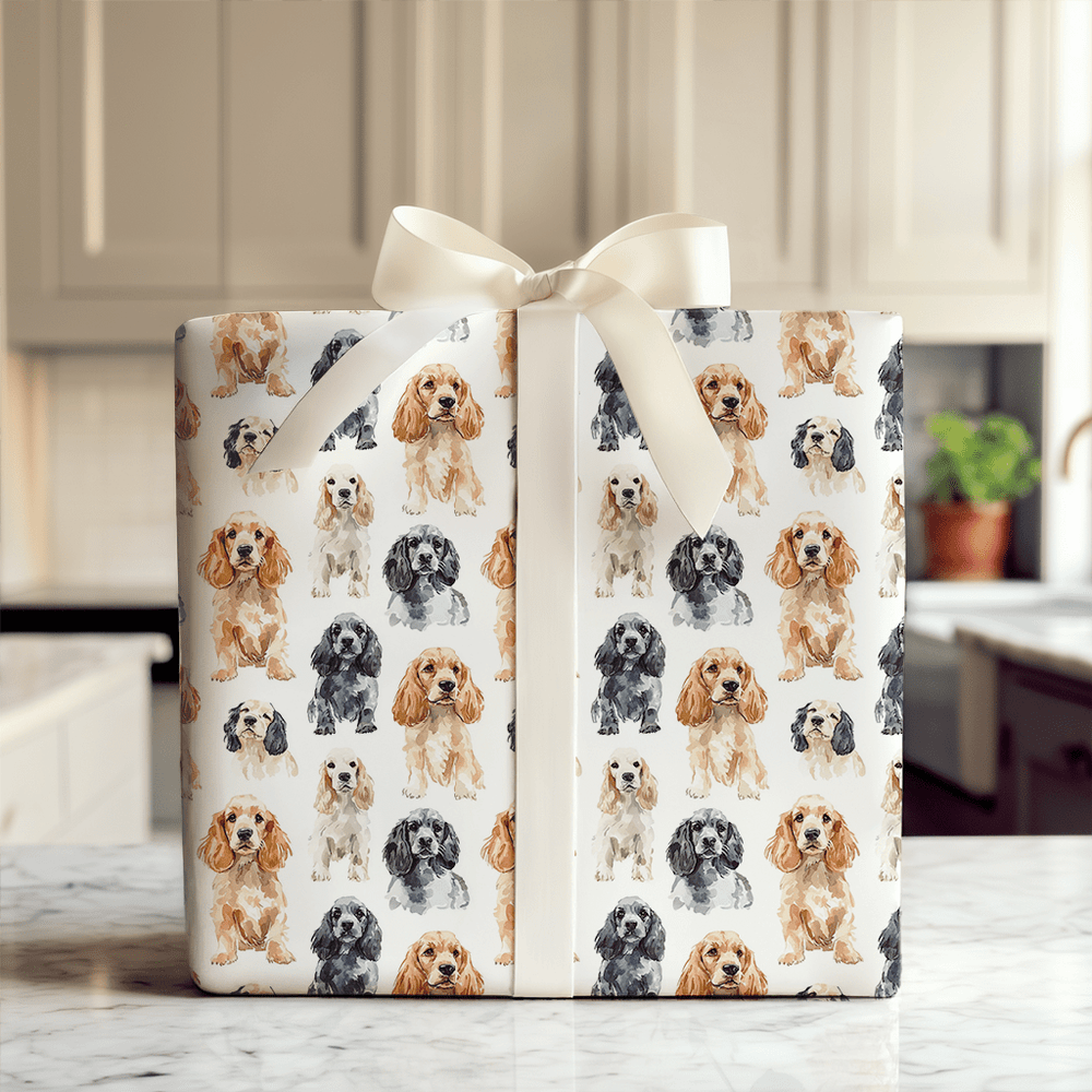 Spaniel Stares - Wrapping Paper - Aspen & Arlo