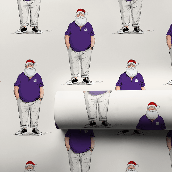 Clemson Santa Polo - Wrapping Paper - Aspen & Arlo