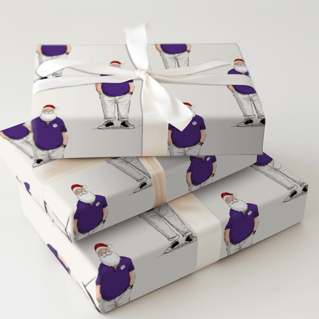 Clemson Santa Polo - Wrapping Paper - Aspen & Arlo