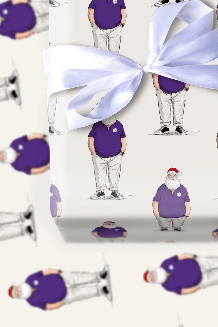 Clemson Santa Polo - Wrapping Paper - Aspen & Arlo