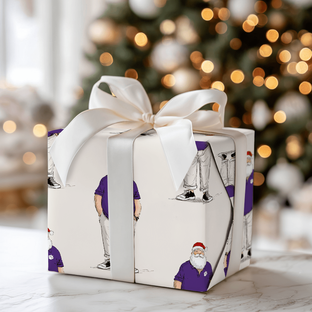 Clemson Santa Polo - Wrapping Paper - Aspen & Arlo