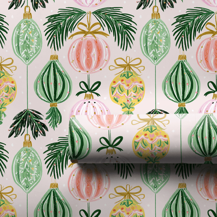 Pastel Bauble Bough - Wrapping Paper - Aspen & Arlo