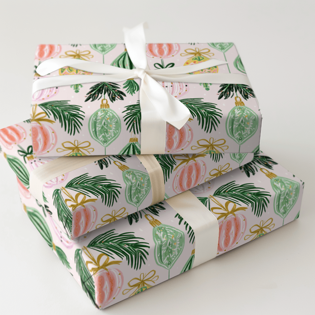 Pastel Bauble Bough - Wrapping Paper - Aspen & Arlo