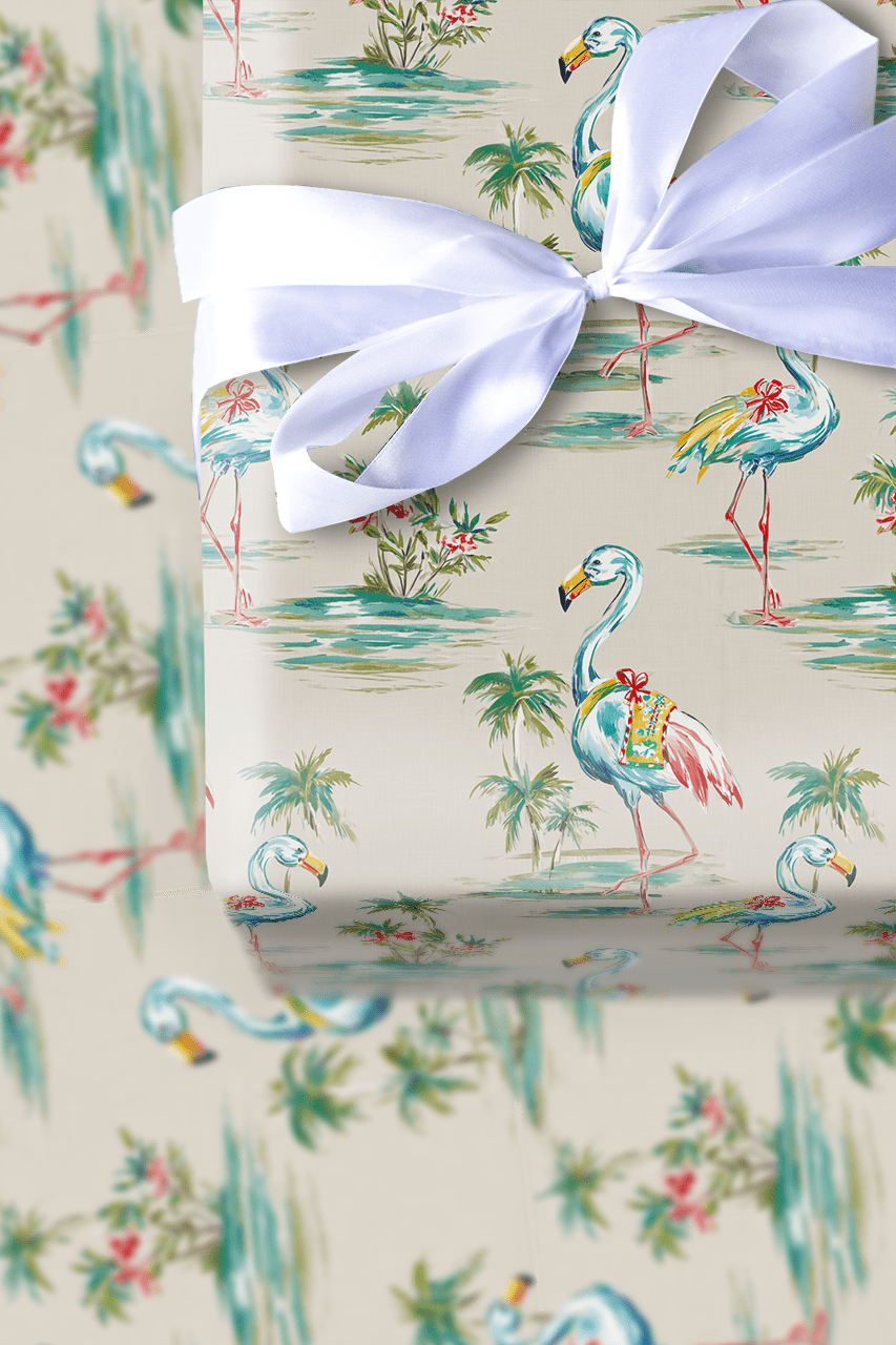 Flamingo Beach - Wrapping Paper - Aspen & Arlo