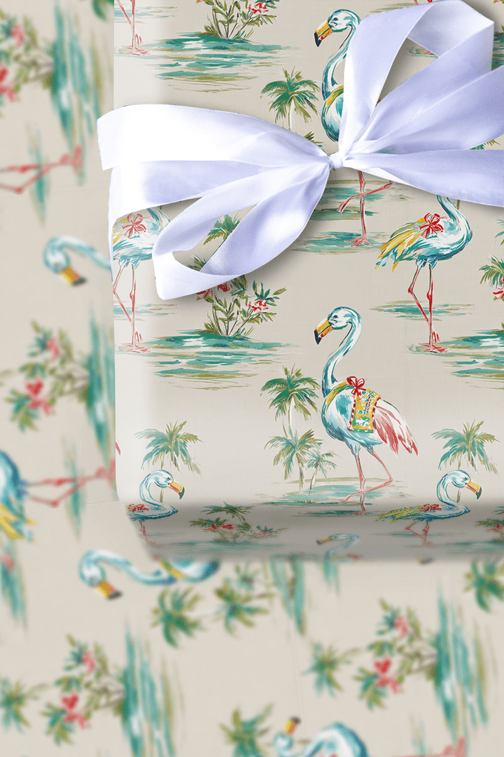 Flamingo Beach - Wrapping Paper - Aspen & Arlo