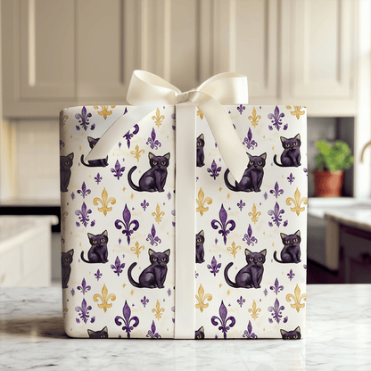 Crescent City Cat - Wrapping Paper - Aspen & Arlo