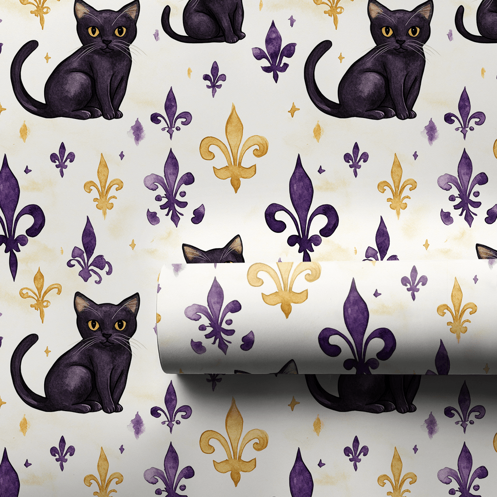 Crescent City Cat - Wrapping Paper - Aspen & Arlo