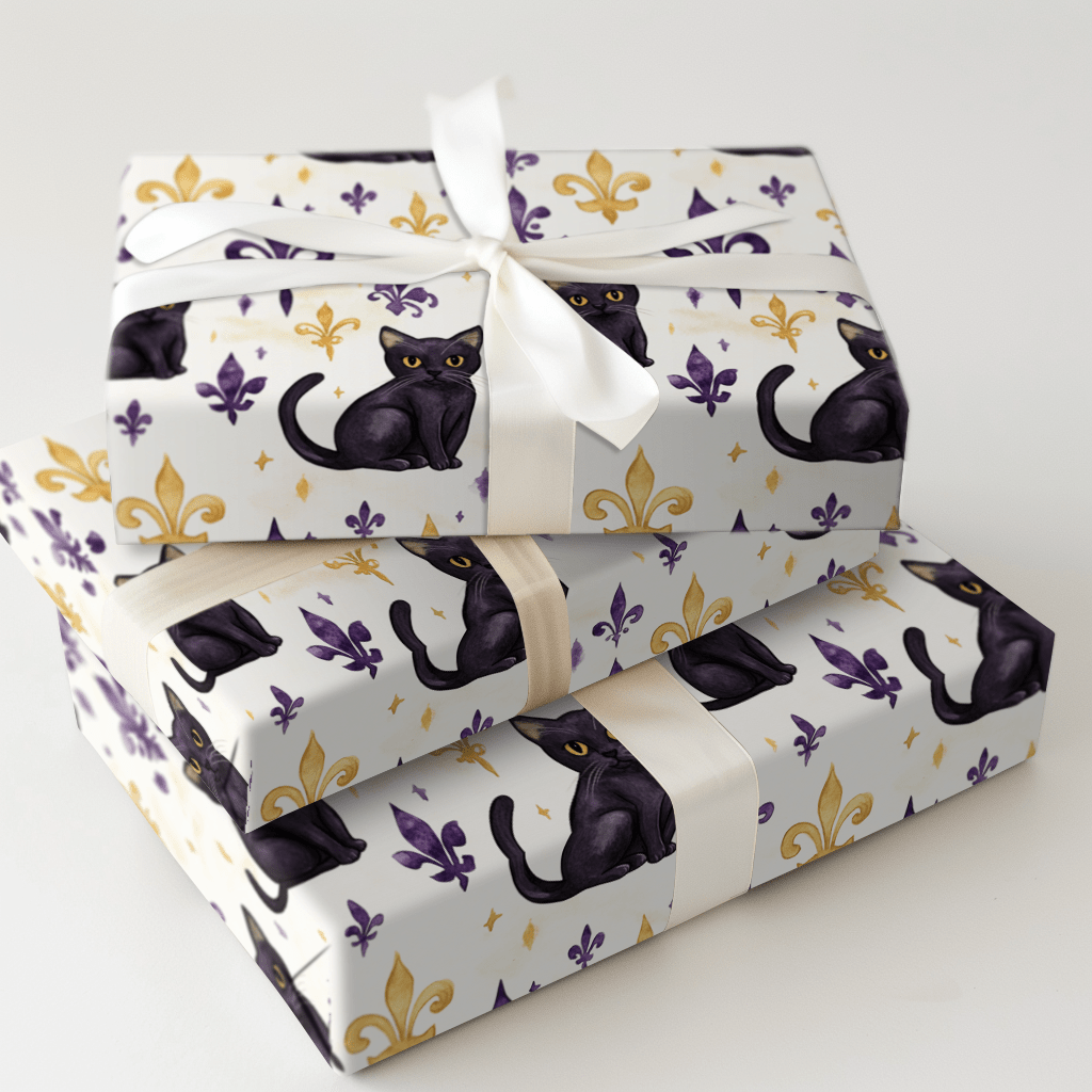 Crescent City Cat - Wrapping Paper - Aspen & Arlo