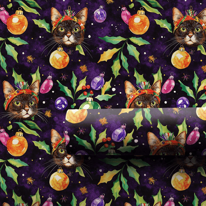 Meowdi Gras - Wrapping Paper - Aspen & Arlo