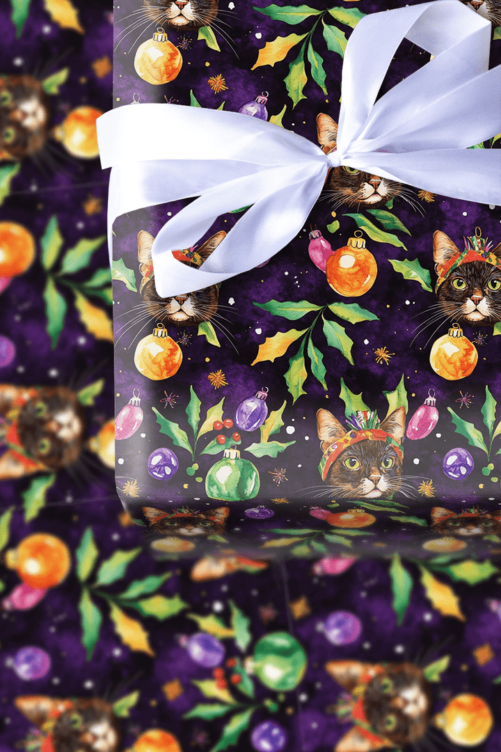 Meowdi Gras - Wrapping Paper - Aspen & Arlo