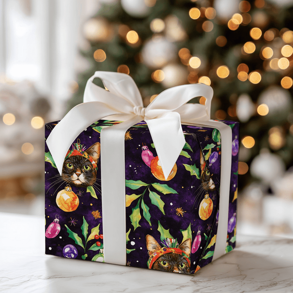 Meowdi Gras - Wrapping Paper - Aspen & Arlo