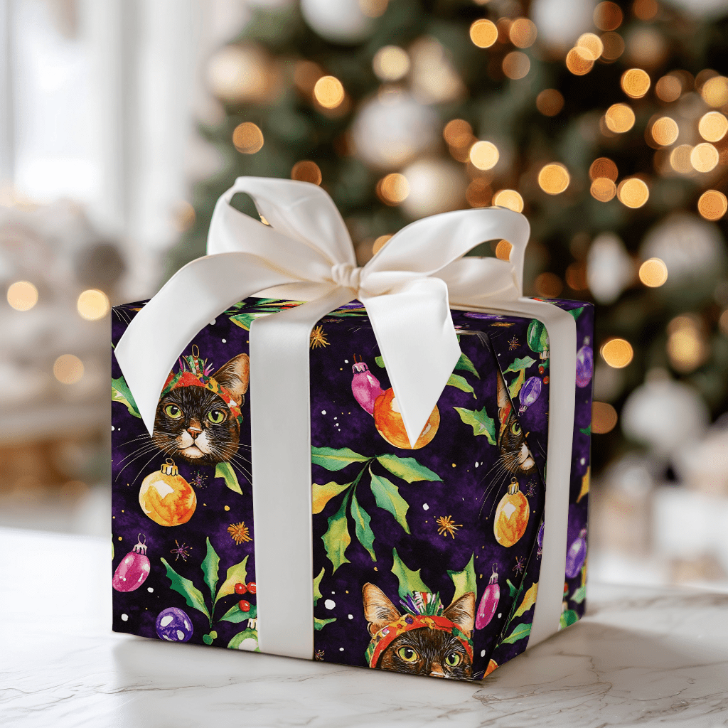 Meowdi Gras - Wrapping Paper - Aspen & Arlo