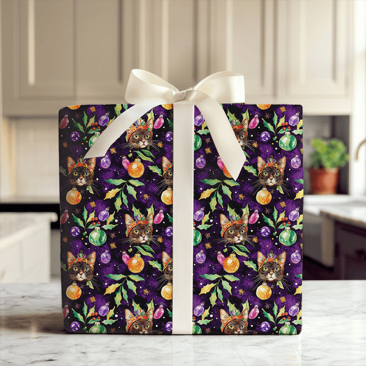 Meowdi Gras - Wrapping Paper - Aspen & Arlo