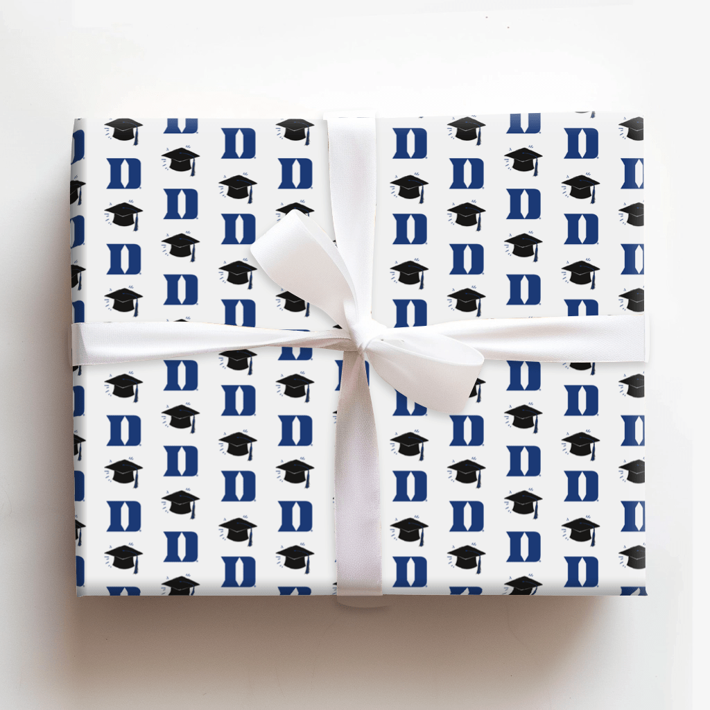 Hats off Duke Grad - Wrapping Paper - Aspen & Arlo