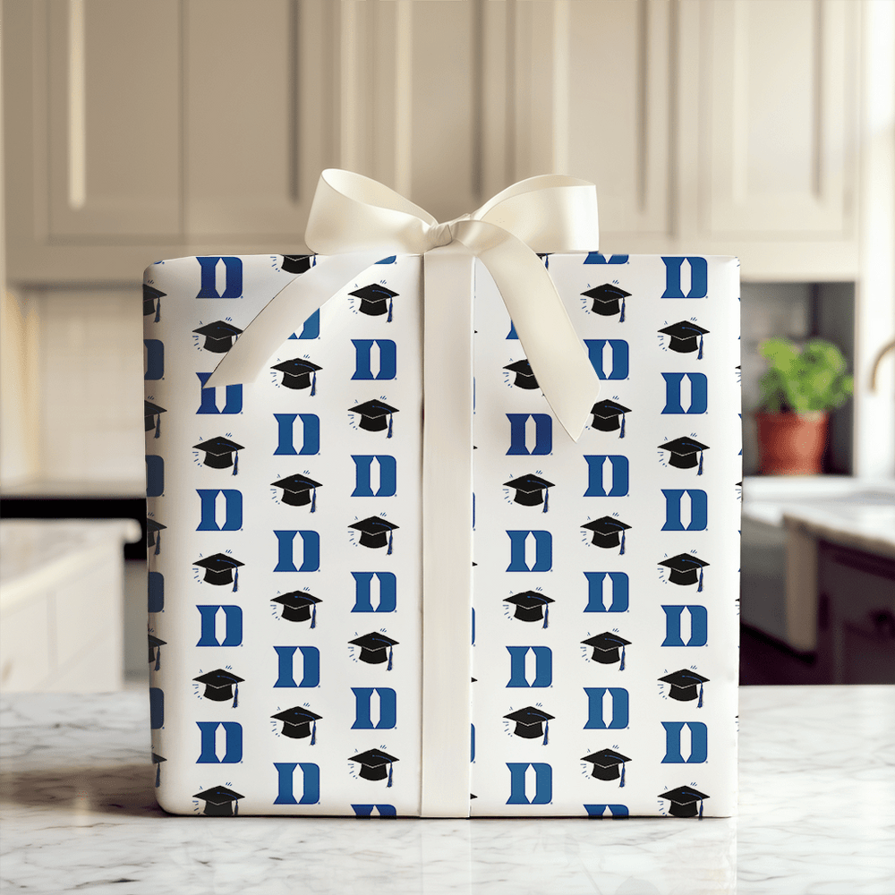 Hats off Duke Grad - Wrapping Paper - Aspen & Arlo