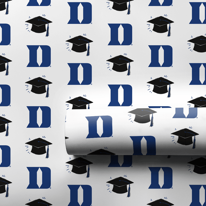 Hats off Duke Grad - Wrapping Paper - Aspen & Arlo