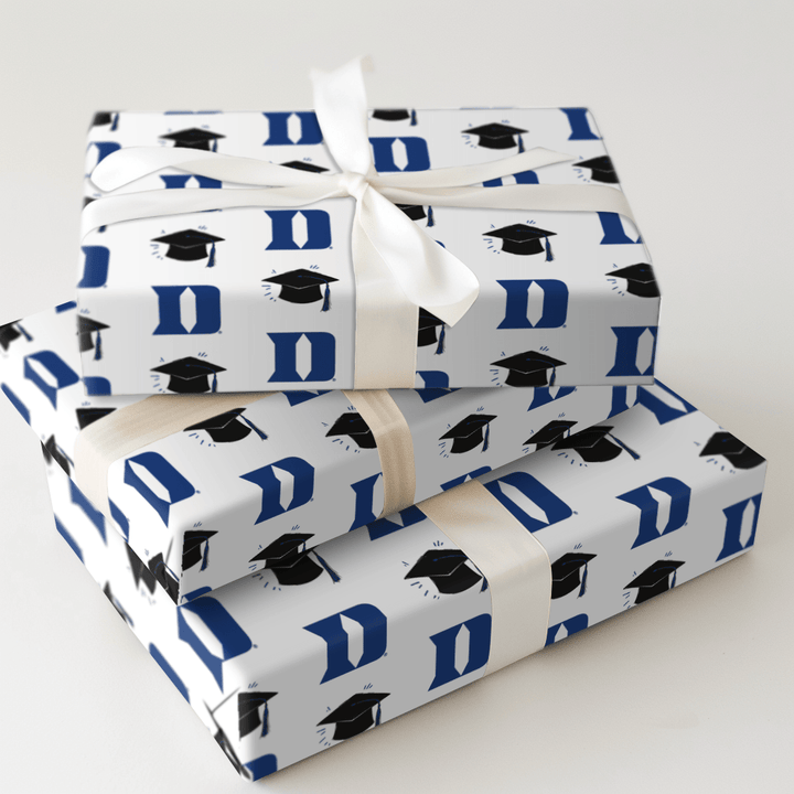 Hats off Duke Grad - Wrapping Paper - Aspen & Arlo