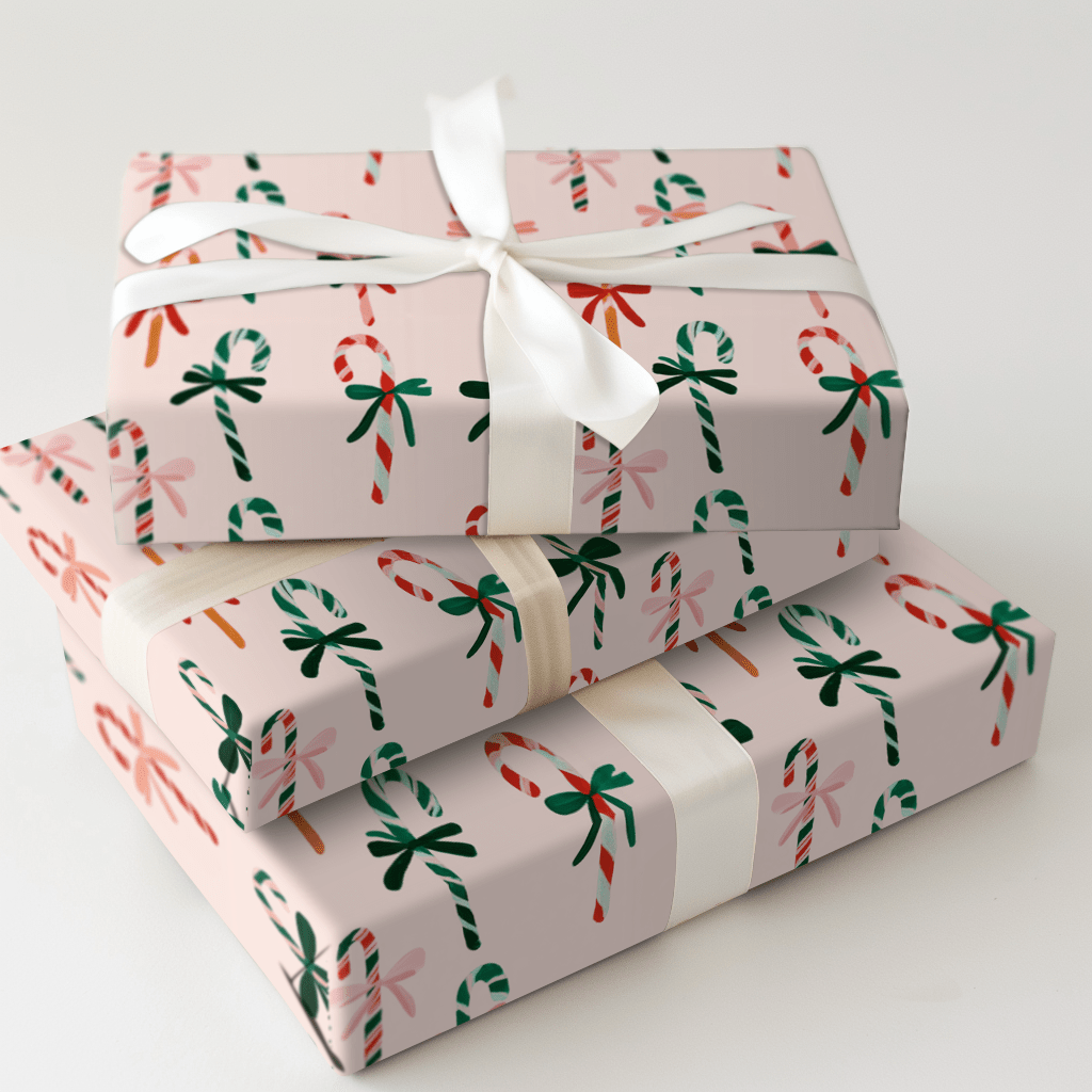 Pink Peppermint - Wrapping Paper - Aspen & Arlo