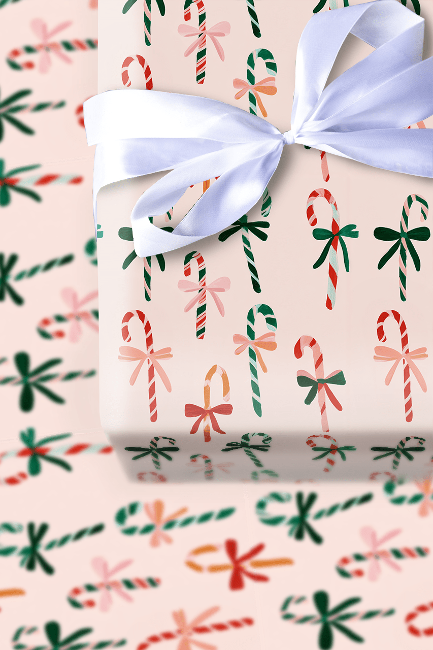 Pink Peppermint - Wrapping Paper - Aspen & Arlo