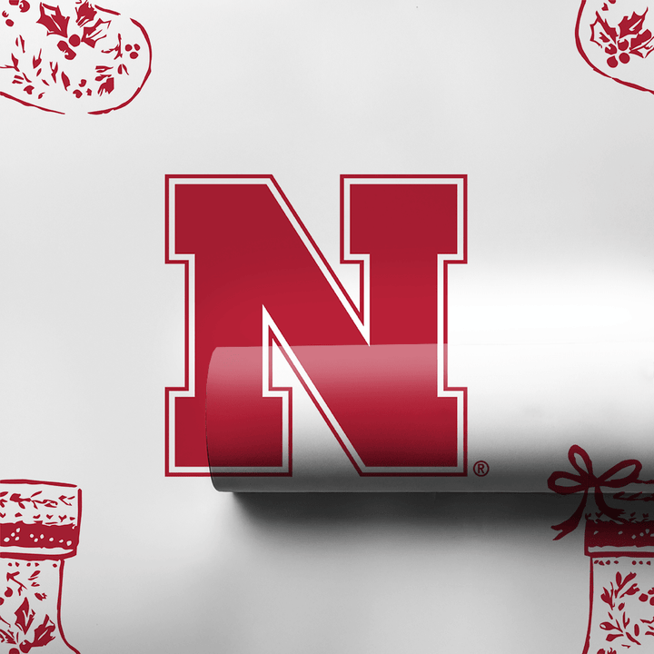 Nebraska Stocking - Wrapping Paper - Aspen & Arlo