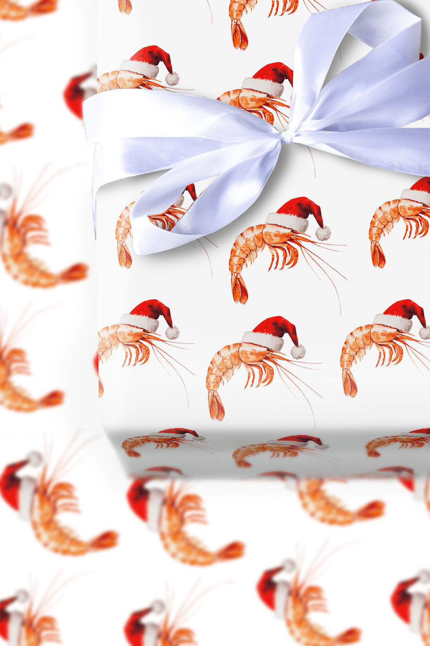 Shrimp and Gifts - Wrapping Paper - Aspen & Arlo