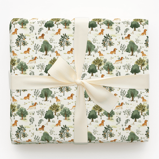 Park Day with the Dachshund - Wrapping Paper - Aspen & Arlo