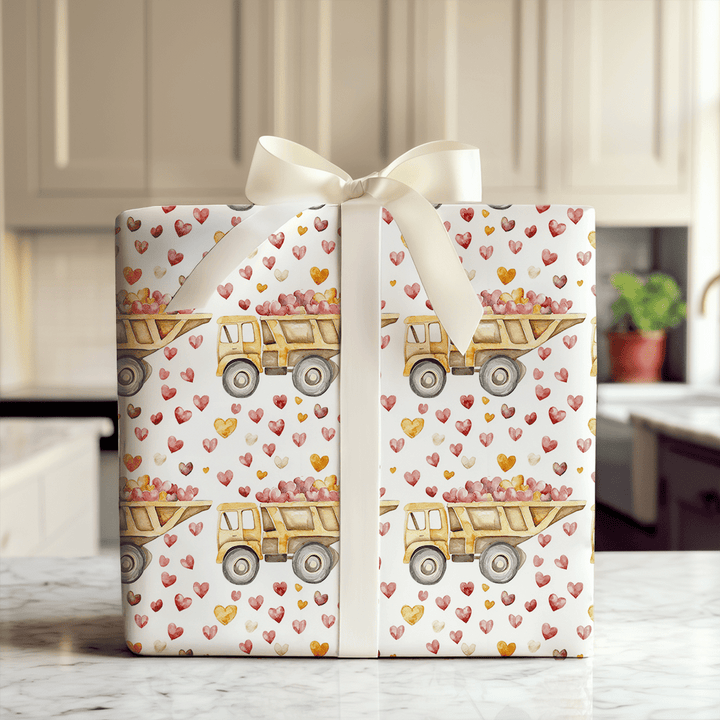 Hauling Hearts - Wrapping Paper - Aspen & Arlo