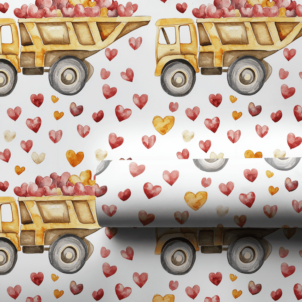Hauling Hearts - Wrapping Paper - Aspen & Arlo