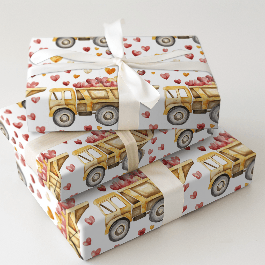 Hauling Hearts - Wrapping Paper - Aspen & Arlo