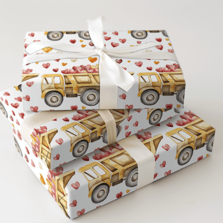 Hauling Hearts - Wrapping Paper - Aspen & Arlo