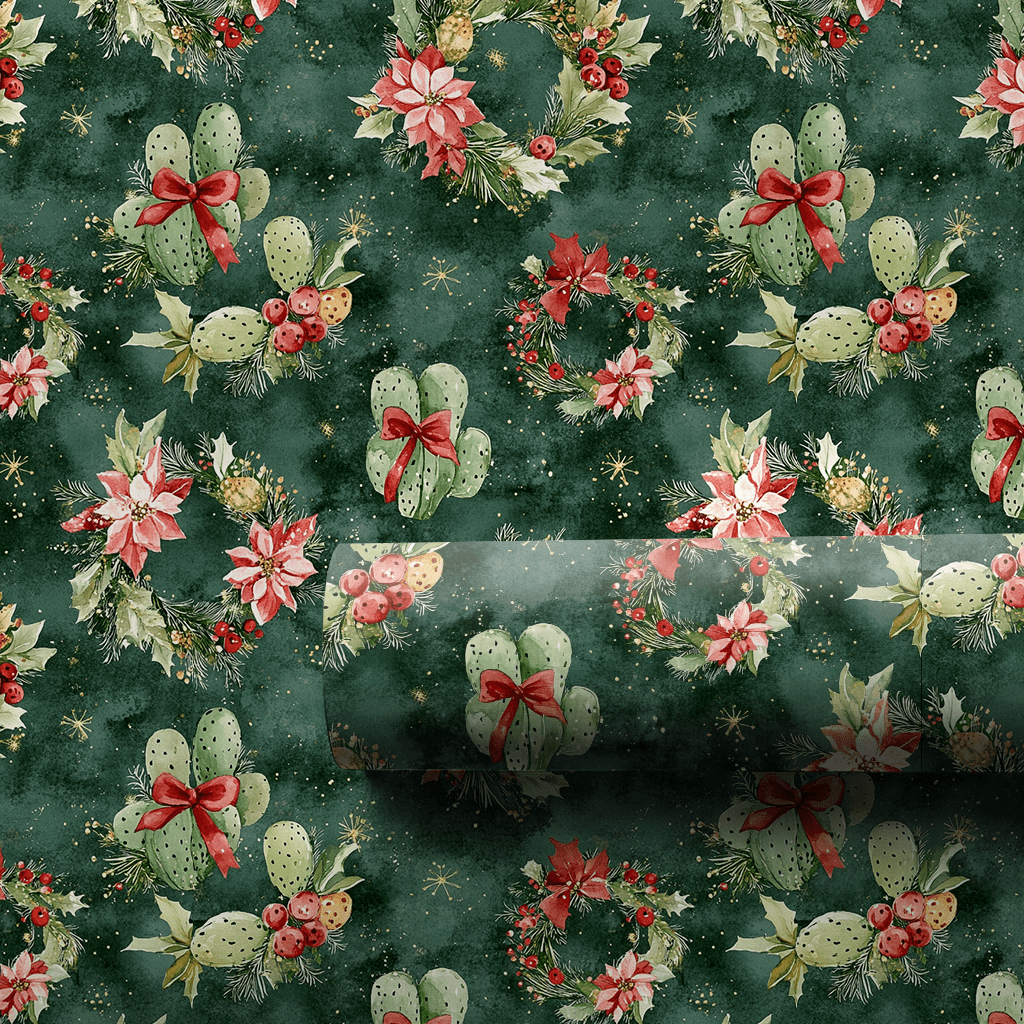 Festive Cacti - Wrapping Paper - Aspen & Arlo